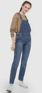 Salopette en jean denim grande taille femme