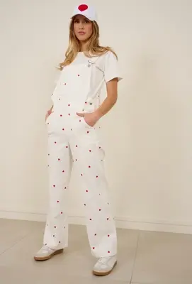Salopette avec motif de fleurs