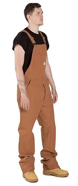 Fabuleuse salopette en toile marron pour homme