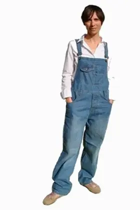 Nouveauté salopette en jean coupe droite