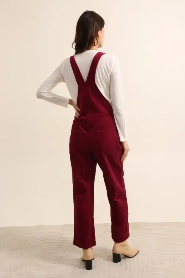 Magnifique salopette en velours pour femme