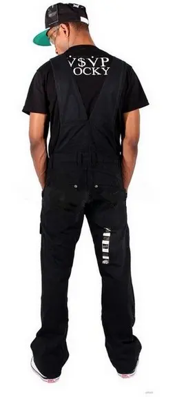Sublime salopette pour homme en jean noir
